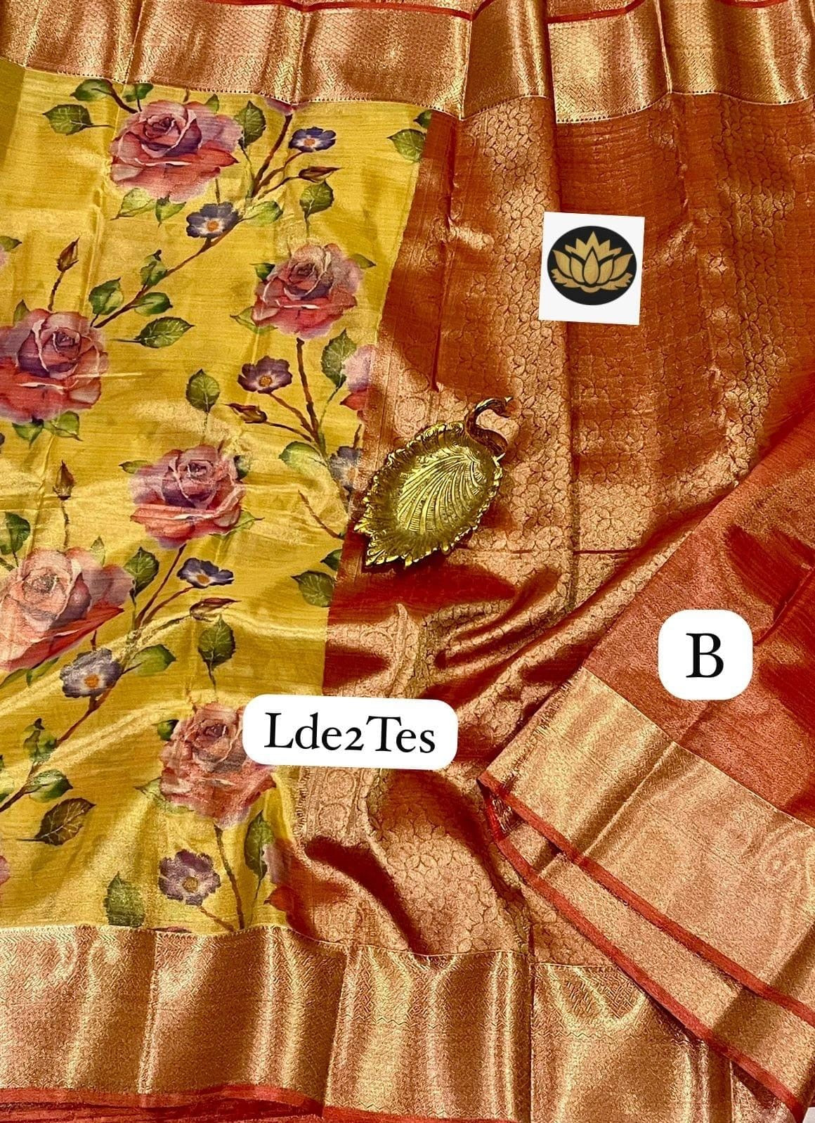 Kanjivaram bridal tissue sarees