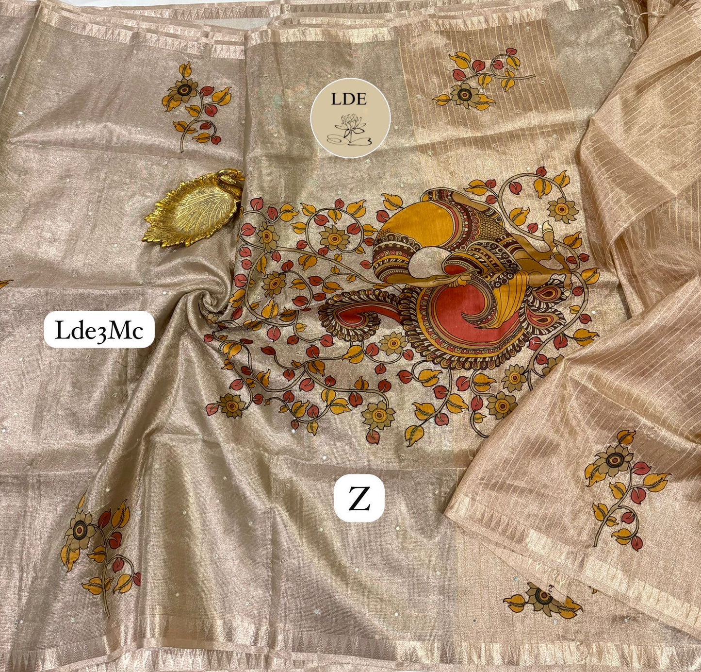 Premium Zari kota Applique work sarees