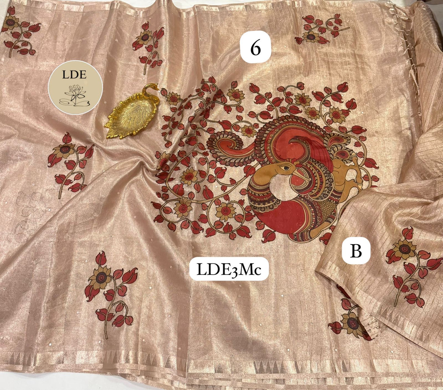 Premium Zari kota Applique work sarees