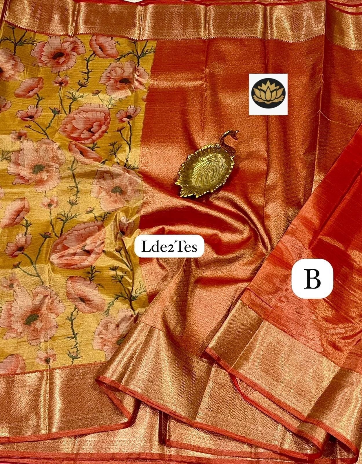 Kanjivaram bridal tissue sarees