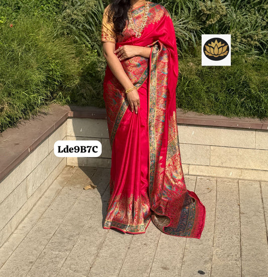 Banarasi crepe silk Meenakshi weaving Sarees