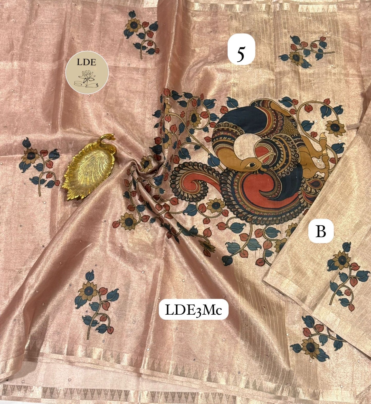 Premium Zari kota Applique work sarees