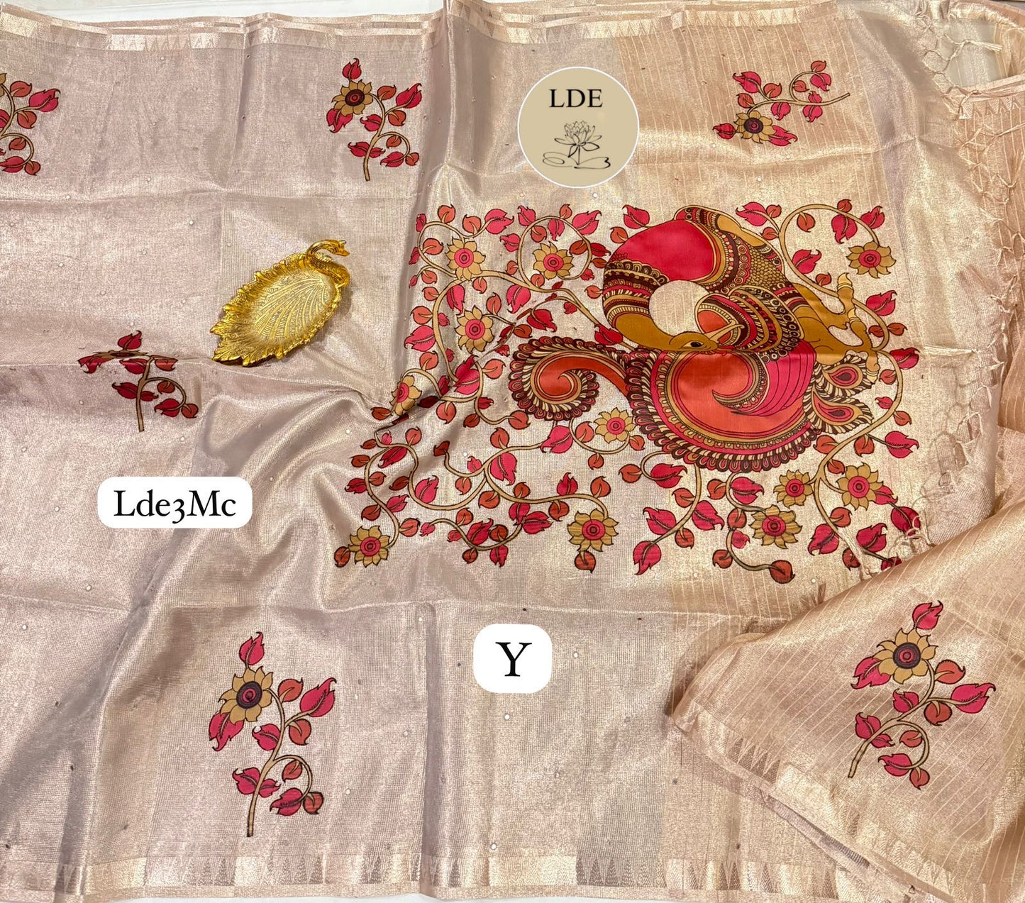 Premium Zari kota Applique work sarees